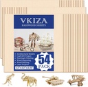 54 Pack Basswood Sheets 12"x12"x1/8", 3mm Basswood for Laser Cutting and Engraving,Thin Plywood Board Unfinished Wood for Crafts, DIY Ornaments and Architectural Model, Wood Burning.