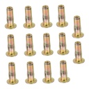 15pcs Carbon Steel Lantern Rivet Nuts Zinc Plated Threaded Insert Fasteners for Plates Tubes Industrial Repair