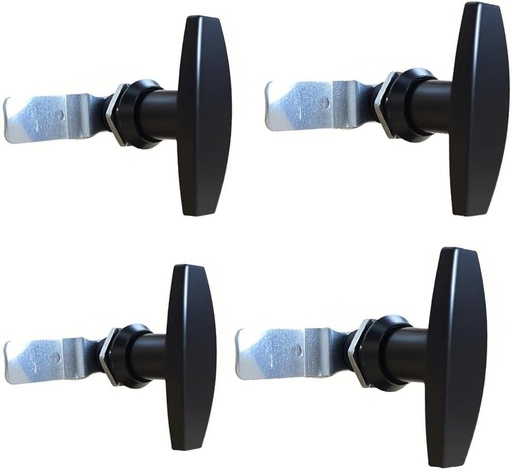 [BRSRACY5CIMG2C3U] WJSKDQ T Handle Lock Cam Lock Swing Knob for Drawer Cabinet Door Electrical Panel Door Latches keyless Locking Device 4pca/6pcs (BIack -4pcs)