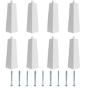 8 PCS Aluminum Siding Corners 8 inches,Outside Siding Corner Caps with Nails,Easy Installation for Wooden House,Mobile House