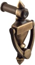 Prime-Line MP4228 Door Knocker and Viewer, 1/2 In. Bore, 160-Degree View Angle, Antique Brass (Single Pack)
