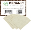 TGP Organic Hemp Cloth Coffee Filter Cone No. 4, 3-Pack, Cotton Cloth Coffee Filters