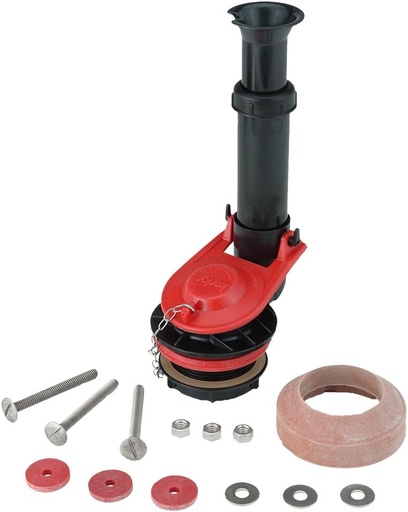 [BRSWIYQPAAABUDTM] Lavelle 4030PK Korky 2-Inch Adjustable Flush Valve Kit with Tank-to-Bowl Gasket and Hardware, Black