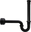 Westbrass CO400-12-62 1-1/2" Brass Bathroom Sink P-Trap with 12" Slip Joint Extension Tube, Matte Black