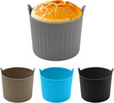 4Pack Air Fryer Baking Ramekins, Silicone Mould Cups, Easy Release Nonstick Bakeware, Ramekins for Air Fryer, Air Fryer Egg Mould, Large Muffin Cases for Air Fryer(4Color,Size:2.6inch)