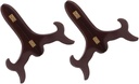 2Pcs Wooden Plate Display Stands with Stable Widened Base for Photo Frames Platter and Picture Display Lightweight and Wood Easel Holders for Home Office and Restaurant Use Fits Plates