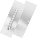 VOSAREA 2pcs Stainless Steel Door Handle Versatile Push Pull Plate for Sliding Barn Doors Cabinets and Gates