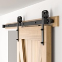 6.6FT Sliding Barn Door Hardware Kit for Single Door-Sturdy&Smoothly&Quietly-Heavy Duty-Easy to Install, Fit 36"-40" Wide Door(J Shape Hanger)
