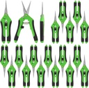 20 Pack 6.5 Inch Garden Pruning Scissors, Hand Pruner with Stainless Steel Blades, Sharp Point Gardening Shears Cutter, Gardening Pruning Shear, Supplies & Accessories(Green)