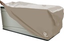 YardStash Deck Box Cover - Heavy Duty, Waterproof Covers for Outdoor Cushion Storage and Large Deck Boxes - Protects from Rain, Wind and Snow - XL - Tan