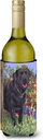 Caroline's Treasures PPP3028LITERK Black Labrador Retriever Wine Bottle Hugger Bottle Cooler Sleeve Hugger Machine Washable Collapsible Insulator Beverage Insulated Holder