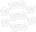 Zerodeko 10pcs Transparent Cake Boxes with Handles Portable Bakery Packaging for Cakes Desserts for Shops and Home Use