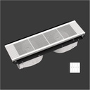 Extractor Fan Concealed Ventilation Fan Rectangular Ceiling Grille Double Motor Double Core Powerful Powerful Fan, White/Black, 40W × 2 Ext