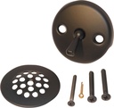 Bathtub Drain Trip Lever Bath Waste Conversion Kit, Matte Black Finish - Fits Drain Opening 1-3/8" to 1-1/2