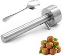 Clean and Easy to Use, Stainless Steel Meatball and Falafel Maker Scoop with Pointed Spoon, Non-Sticky Simple Drop and Scoop Tool