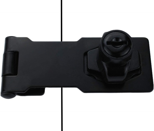 [BRSWYBADA56RSE3F] Keyed Hasp Lock Black 3" Marine Grade Twist Latch with Knob Lock Runningfish Heavy Duty Door Hasp with Turning Padlock Eye Mount