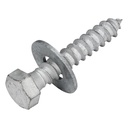 1/4 x 2 (100 Pack) Lag Screw Kit, 100 Screws and 100 washers, Hot Dip Galvanized, Meets ASME B18.2.1 Industrial/Commercial Grade by Makers Bolt