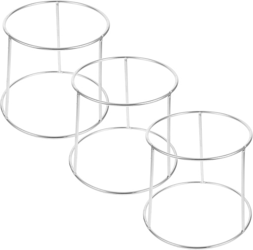[BRSRAGALPINAOHY7] OUNONA 3pcs Stainless Steel Seafood Display Rack Double-layer Food Dish Holder Stand for Buffet Serving Versatile Plate Display Rack for Appetizers and Desserts Stylish Tableware