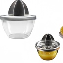 Citrus Juicer Lemon Juicer Cup and Reamer Rotation Press Grater Stainless Steel Manual Hand Squeezer