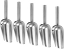 Garneck 5pcs Stainless Steel Ice and Food Scoops Grain Shovels for Rice Flour Sugar Nuts and Dried Fruits Kitchen Tools for Bulk Ingredients