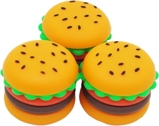 [BRSRAC36AF5RMHL7] 5ml Hamburger Silicone Wax Containers Non-stick Concentrate Jar Multi-use (3)