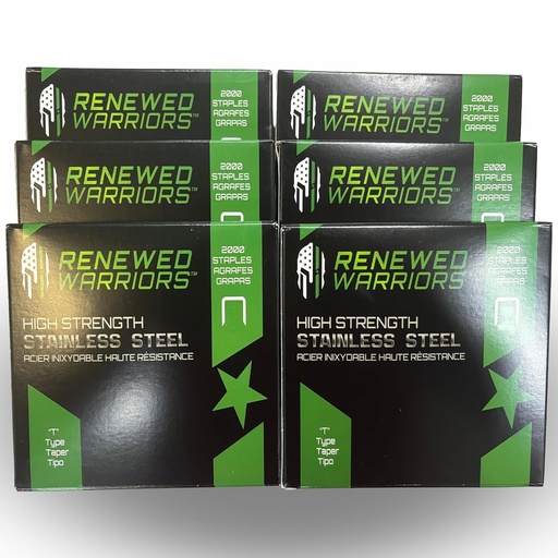 [BRSRECQBB4NA4YD7] T50 Stainless Steel Staples Marine; T/50 Type (1/2" in Leg; 3/8" Crown) T-50 Staples - (6) 2000 Packs or 12000