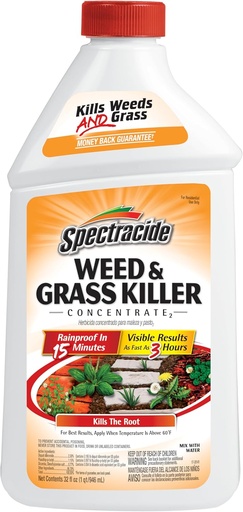 [BRSWIHIABUOA2GA3] Spectracide Weed And Grass Killer Concentrate 32 Ounces, Use On Patios, Walkways And Driveways
