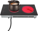 Electric Ceramic Cooktop, 2 Burners Radiant Electricing Stove Top with Plug, Child Safety Lock, Sensor Touch Control, 9 Heating Levels Cooker for Kitchen (2 Burners Electric Ceramic Cooktop)