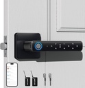 Smart Fingerprint Door Lock, 5-in-1 Keyless Entry Door Knob with APP Control, Passcode Keypad, Kyes, IC Card, Auto Lock, Biometric Door Lock with Handle for Bedroom Home Hotel Office Apartment