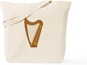 CafePress Celtic Harp Tote Bag Reusable Natural Beige Canvas Shopping Bag