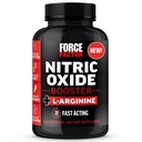 FORCE FACTOR Nitric Oxide Booster, Fast-Acting Formula with L-Arginine, Boosts Nitric Oxide Levels, Maximize Muscle Pumps, Enhance Endurance, Improve Circulation, 120 Capsules