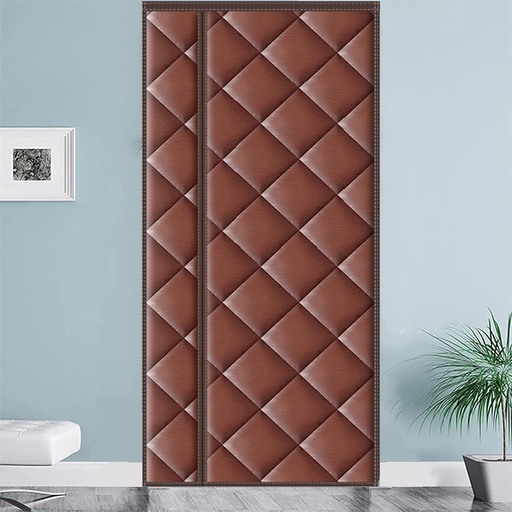 [BRSRMATYCR7GKCTX] Thermal Insulated Door Curtain, Heavy Duty Dustproof Door Curtains Thermal Folding Door Without Drilling, for Air Conditioner Heater Room/Kitchen (Size : W100*H205cm/39.3 * 80.7in)