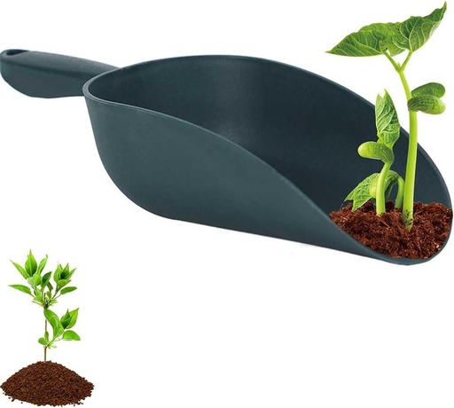 [BRSROA33CBYWEC3B] Garden Hand Soil Scoop, PP Material Loose Soil Scooper with Round Bottom, Large Capacity Scoop Garden Accessories for for Transplanting and Planting, Soil Digging and Loosening (Green)