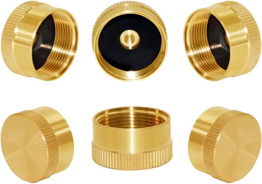 [BRSWGEI6DMNGE2DZ] Joywayus 6Pcs Solid Brass Refill Propane Bottle Cap Universal for All 1 LB Gas Tank Cylinder Sealed Protect Cap