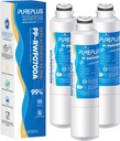 PUREPLUS DA29-00020B Refrigerator Water Filter Replacement for Samsung RF28HMEDBSR, RF263BEAESR, HDX FMS-2, HAF-CIN/EXP, RF4287HARS, RF28HFEDBSR, DA29-00020A, RF261BEAESR, DA97-08006A, 469101, 3PACK