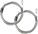 2-Pack 13.5FT Torsion Spring Garage Door Cable for 12FT Tall Garage Door 13 Feet 6 Inches Long 304 Stainless Steel Safety Wire