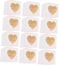 LIFKOME Pastry Box Window 12 Pack Versatile Bakery Food Display Boxes for Egg Tart Cupcake Muff