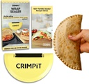 CRIMPiT Large Tortilla Sealer + Recipe Book - For 10-12” Flour Tortillas | Make Sealed Tacos, Quesadillas, Burritos & More | Mess-Free Meals in Seconds | BPA-Free, Dishwasher Safe | Made in UK & USA