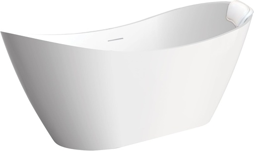 [BRSRAEDRCQCBOFLX] Transolid K-AFTS5931-M31 Skylar 59-in x 31-in x 27-in Freestanding Acrylic Bathtub Kit With Center Drain And Bath Pillow, White (Matte)