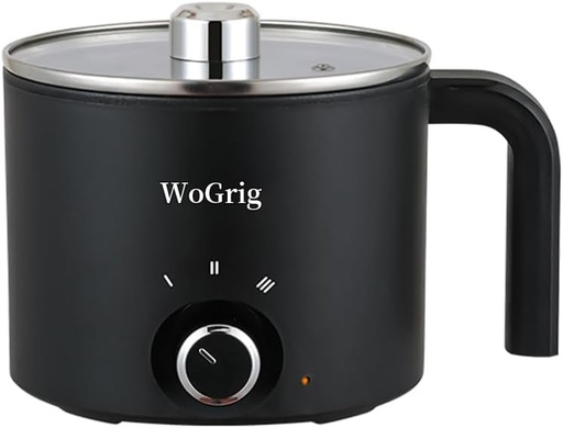 [BRSRAFQDBB7GYG3D] 1.8L Electric Hot Pot，Ramen Cooker, Dual power supply Mini Portable Multi-Functional Lazy Pot for Pasta, Noodles, Egg, Soup,Rice，Non-Stick Noodle Cooker with Boil Dry Protection for Dorm, Office