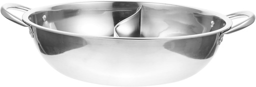 [BRSRACQNBV4AMH3D] Electric Hot Pot Divider Divided Hot Pot Cooker Two-flavor Stainless Steel