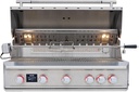 Blaze LTE PRO | 40-Inch 5 Burner Grill | Built-In Natural Gas Grill | Professional Stainless Steel BBQ | Rear Infrared Burner + Rotisserie Kit | BLZ-5LTEPRO-NG