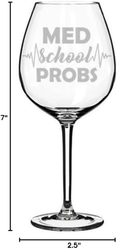 [BRSWGED2DF7BO3TZ] Wine Glass Goblet Medical Med School Problems (20 oz Jumbo)