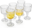 Glass Goblets 9 oz. set of 6 from Crystal Clear Water Goblets Vintage Glassware for Beverages Iced-tea Cocktail Perfect for Dinner Parties Bars Restaurants