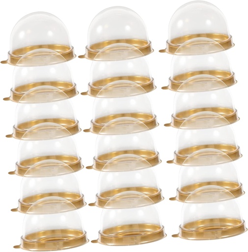 [BRSREEA3DEPWA3LH] 50Pcs Dessert Packing Boxes Compact Box for Mousse Cupcakes for Parties Bakeries Home Use Secure Closure Lightweight Design