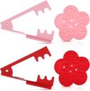WILLBOND 2 Sets Thorn Remover for Rose, Durable Rose Stem Leaf Thorn Stripper Tool Kit Floral Stem Remover Crafting Tools for Mother's Day Gift Florist Garden Floral Arrangements(Pink,Red)