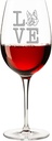 Love German Shepherd Engraved 18-ounce Wine Glass - 2pcs