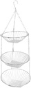 3 Tier Kitchen Hanging Fruit Basket, Fruit Organizer, Iron Wire Fruit Vegetable Flower Hanging Storage Basket, Heavy Duty Organizer for Indoor Outdoor