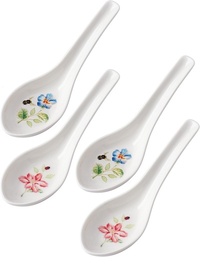 [BRSWY2Y5CIIWMA3Z] Lenox Butterfly Meadow Soup Spoon Set, 0.65 LB, Multi