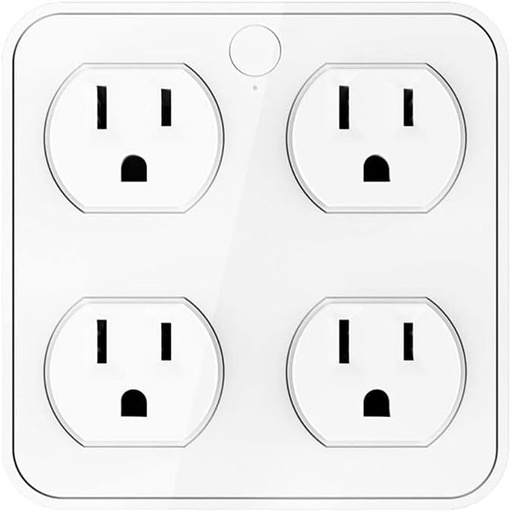 [BRSW2YIOO4BA4AA2] Wireless Wall Tap Smart Plug,Surge Protector, 4 Outlet Extender with 4 USB Charging Ports, Compatible with Alexa Google Assistant, no Hub Required (4 Outlets,4 USB Ports), ETL Certification